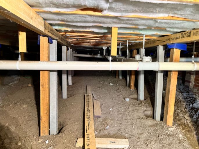 Melbourne Restumping reblocking and relevelling a home in Watsonia using concrete stumps