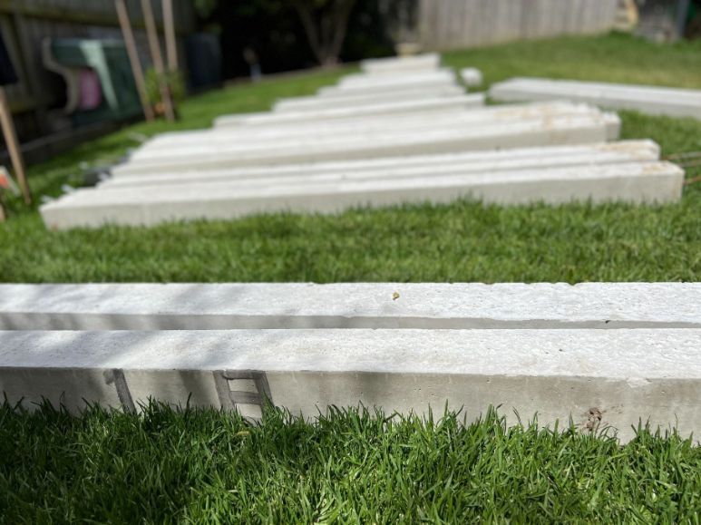New concrete blocks for restumping by Melbourne Restumping Team ready for installation in Brighton