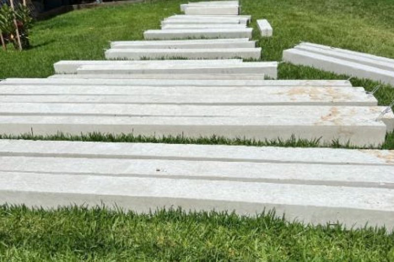 Melbourne Restumping team new concrete blocks ready for installation in Seville